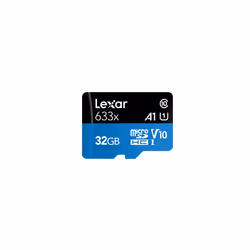 Lexar 633x, 32 Go, MicroSDHC, Classe 10, UHS-I, 100 Mo/s, Class 1 (U1)