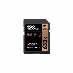 Lexar Professional 633x, 128 Go, SDXC, Classe 10, UHS-I, 95 Mo/s, 45 Mo/s