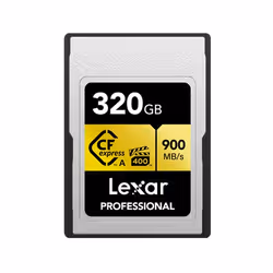 Lexar Professional CFexpress Type A, 320 Go, CFexpress, 900 Mo/s, 800 Mo/s, Résistant aux chocs, Résistant à une température, ...