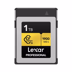 Lexar CFexpress Type B, 1 To, CFexpress, 1900 Mo/s, 1500 Mo/s, Résistant aux chocs, Résistant à une température, Anti-vibrati ...