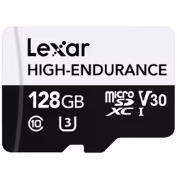 Lexar High-Endurance, 128 Go, MicroSDXC, Classe 10, UHS-I, Class 3 (U3), V30