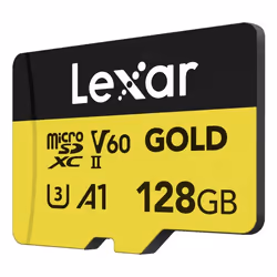 Lexar Professional GOLD, 128 Go, MicroSDXC, UHS-II, 280 Mo/s, 180 Mo/s, Class 3 (U3)