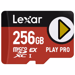 Lexar LMSXPS0256G-BNNNG, 256 Go, MicroSDXC, Classe 3, UHS-I, 900 Mo/s, 600 Mo/s