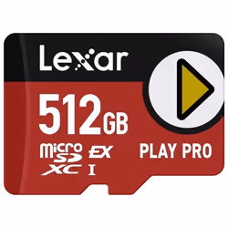 Lexar - Carte PLAY PRO microSDXC™ Express - Carte mémoire - 512GB - Vitesse de lecture jusquà 900Mo/s