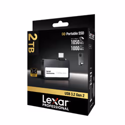 Lexar LSL400X002T-RNBNG lecteur à circuits intégrés externe 2 To USB Type-C 3.2 Gen 2 (3.1 Gen 2) Noir - Vue supplémentaire 5