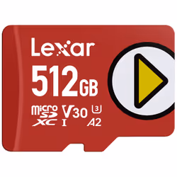 Lexar LMSPLAY512G-BNSNG, 512 Go, MicroSDXC, Classe 10, UHS-I, 205 Mo/s, 140 Mo/s