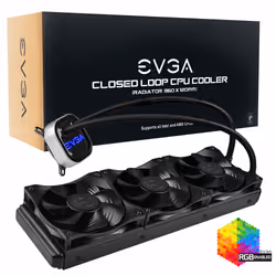 EVGA 360MM CPU CLC COOLER, Refroidisseur de liquide tout-en-un, 12 cm, 74,82 cfm, Noir