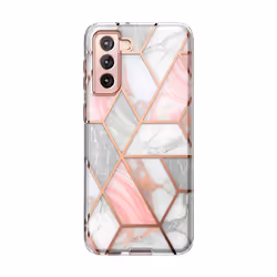 i-Blason Cosmo GALAXY-S22- -SP-MARBLE, Housse, Samsung, Galaxy-S22, 15,5 cm (6.1"), Rose
