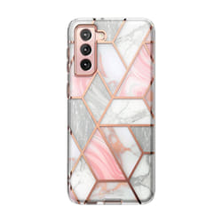 i-Blason Cosmo GALAXY-S22- -SP-MARBLE 6.1" Housse Rose