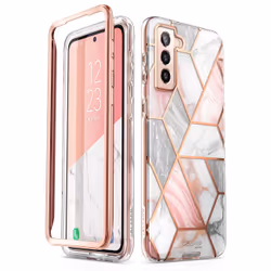 i-Blason Cosmo GALAXY-S22- -SP-MARBLE 6.1" Housse Rose