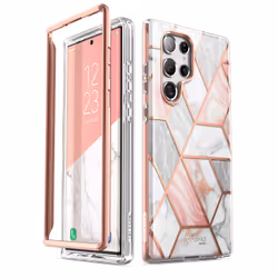 i-Blason Cosmo GALAXY-S22ULTRA- -SP-MARBLE 6.8" Housse Rose