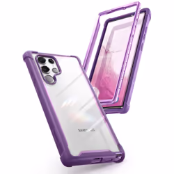 i-Blason Ares GALAXY-S22ULTRA- -PURPLE 6.8" Housse Transparent, Violet