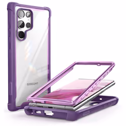 i-Blason Ares GALAXY-S22ULTRA- -PURPLE 6.8" Housse Transparent, Violet