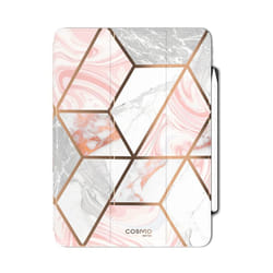 i-Blason Cosmo IPADPRO2020-11.0- -PEN-MARBLE étui pour tablette 11" Folio porte carte Rose, Couleur marbre