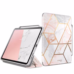 i-Blason Cosmo IPADPRO2020-11.0- -PEN-MARBLE étui pour tablette 11" Folio porte carte Rose, Couleur marbre