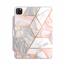 i-Blason Cosmo IPADPRO2020-12.9- -PEN-MARBLE étui pour tablette 12.9" Housse Rose, Couleur marbre