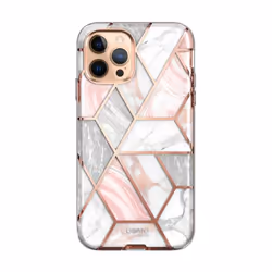 i-Blason Cosmo IPHONE2020-6.7- -SP-MARBLE, Housse, Apple, iPhone 12 Max 6.7 2020, 17 cm (6.7"), Rose