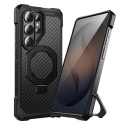 Coque MagSafe - SUPCASE - Galaxy S26 Ultra - Dos fibre aramide effet carbone - Anneau magnétique support - Résiste chutes 45m