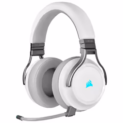 Corsair Virtuoso RGB, Avec fil &amp;sans fil, Jouer, 20 - 40000 Hz, 372 g, Casque, Blanc