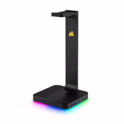 Corsair ST100 RGB Premium, Support pour casque, Aluminium, Noir