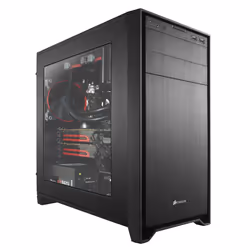Corsair Obsidian 350D, Midi Tower, PC, Noir, micro ATX, Mini-ITX, Aluminium, 16 cm