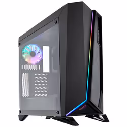 Corsair Carbide SPEC-OMEGA RGB, Midi Tower, PC, Noir, ATX, micro ATX, Mini-ITX, Acier, Verre trempé, Jouer