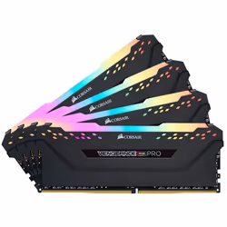 Corsair Vengeance RGB CMW32GX4M4C3200C16, 32 Go, 4 x 8 Go, DDR4, 3200 MHz, 288-pin DIMM, Noir
