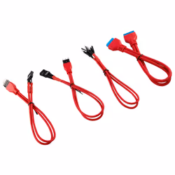 Corsair CC-8900246, 0,3 m, Mâle, Mâle, Droit, Droit, Noir, Rouge