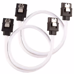 Corsair CC-8900249, 0,3 m, SATA III, Mâle/Mâle, Noir, Blanc, Droit, Droit