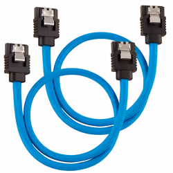 Corsair CC-8900251, 0,3 m, SATA III, SATA 7-pin, SATA 7-pin, Mâle/Mâle, Noir, Bleu