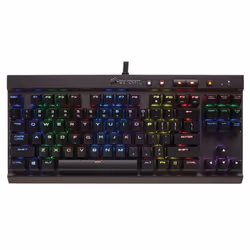 Corsair K65 RGB Rapidfire, Avec fil, USB, Clavier mécanique, AZERTY, LED RGB, Noir