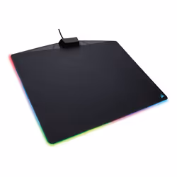 Corsair MM800 RGB POLARIS, Noir, Monochromatique, Plastique, Base antidérapante, Tapis de souris de jeu