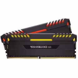 Corsair Vengeance 16GB, DDR4, 3200MHz, 16 Go, 2 x 8 Go, DDR4, 3200 MHz, 288-pin DIMM, Noir