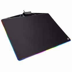 Corsair MM800, Noir, Monochromatique, Plastique, Alimenté par port USB, Base antidérapante, Tapis de souris de jeu