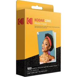 Papier Photo Zink - KODAK - 2x3 Pouces - 100 Feuilles - Résistant à leau - Autocollant