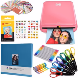 Imprimante Photo Mobile - KODAK - Step - Rose - Technologie ZINK - Kit dalbum inclus