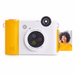 Kodak Smile+, 50,8 x 76,2 mm, Blanc, Jaune, Filtre, MicroSD (TransFlash), 5 MP, Auto