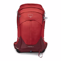 Sac à dos de randonnée - Osprey - Stratos 24 - Rouge Poinsettia - 24L - Ergonomique