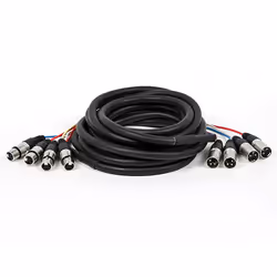 Monoprice 8767, 4 x XLR (3-pin), Femelle, 4 x XLR (3-pin), Mâle, 6 m, Multicolore