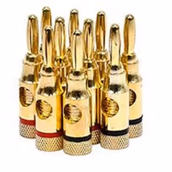 Monoprice 109437, Banana Plug, Or, 10 pièce(s)
