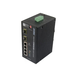PLANET IGS-624HPT commutateur réseau Non-géré Gigabit Ethernet (10/100/1000) Connexion Ethernet, supportant l'alimentation via ce port (PoE) Bleu