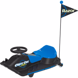 Razor Crazy Cart Shift, 13 km/h, 54 kg, Noir, Bleu, 8 an(s), 90 W, 625 mm