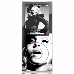 MusicSkins MS-MD10005, Housse, Noir, Blanc, Apple, iPod nano 4G, iPod, Résistant aux rayures