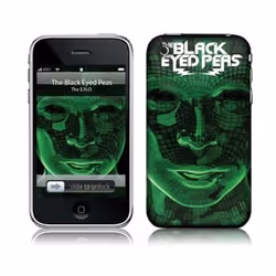 MusicSkins The Black Eyed Peas - The End, Apple iPhone 2G/3G/3GS, Noir, Vert