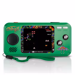 My Arcade Galaga, Noir, Vert, Numérique, Bouton de réinitialisation, Bouton Démarrer, 6,98 cm (2.75"), Micro-USB, AAA