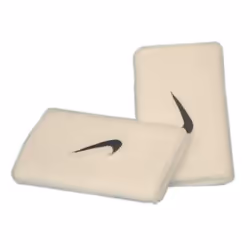 Poignet éponge Nike Two swoosh blanc long - Tennis - Multisport