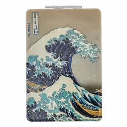 Miroir de poche - Enesco - Katsushika Hokusai - La Grande Vague de Kanagawa - 95cm - Bleu