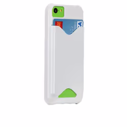 Case-mate Barely There ID, Étui avec portefeuille, Apple, iPhone 5C, Blanc