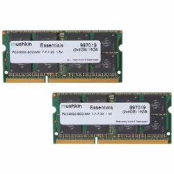 Mushkin SO-DIMM 16GB DDR3 Essentials, 16 Go, 2 x 8 Go, DDR3, 1066 MHz, 204-pin SO-DIMM