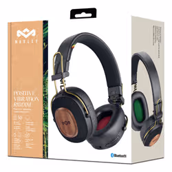 The House Of Marley EM-JH135-RA casque Sans fil Arceau Appels/Musique Bluetooth Noir, Bois - Vue supplémentaire 3